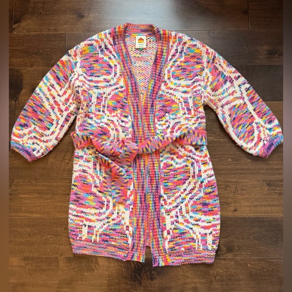 Farm Rio- Rainbow Wild Hearts Cardigan- Size S - Picture 5 of 11